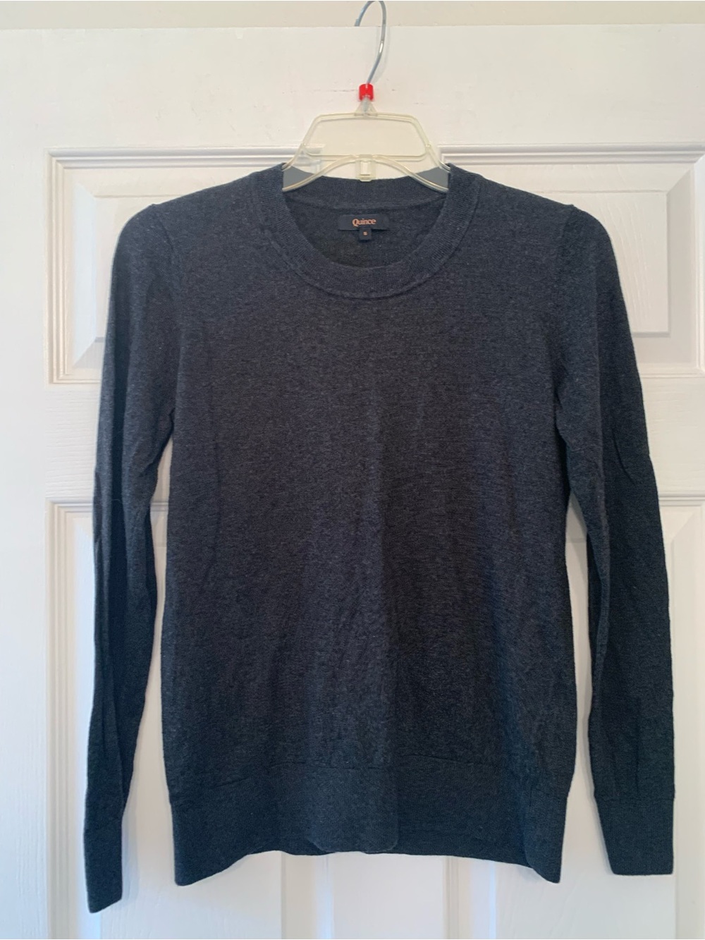 Quince Organic Cotton Blend Gray Sweater Size Small